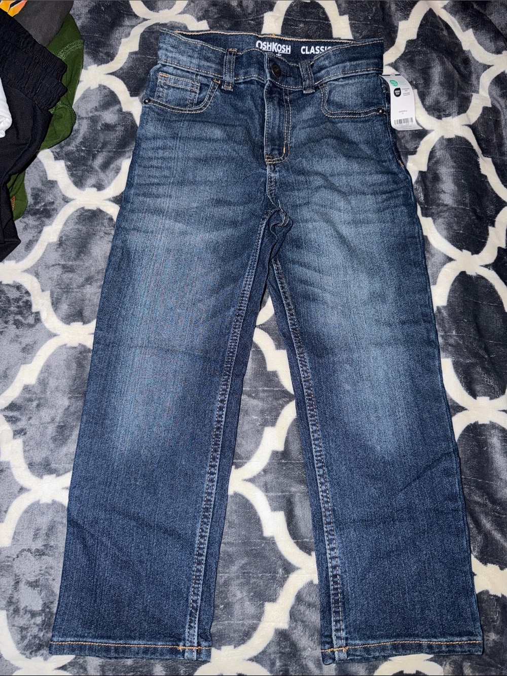 OshKosh B'gosh Boys Dark Blue Straight-Leg Jeans